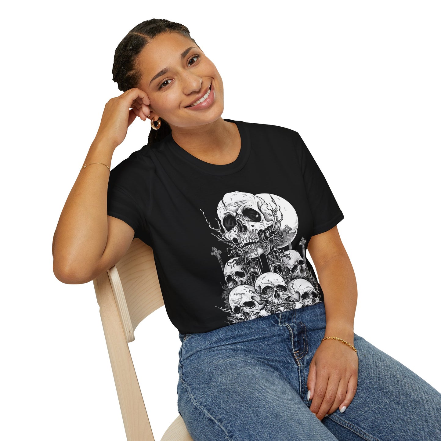 Tower of Skulls, Death Metal Tee, Goth Tee, Horror Tee