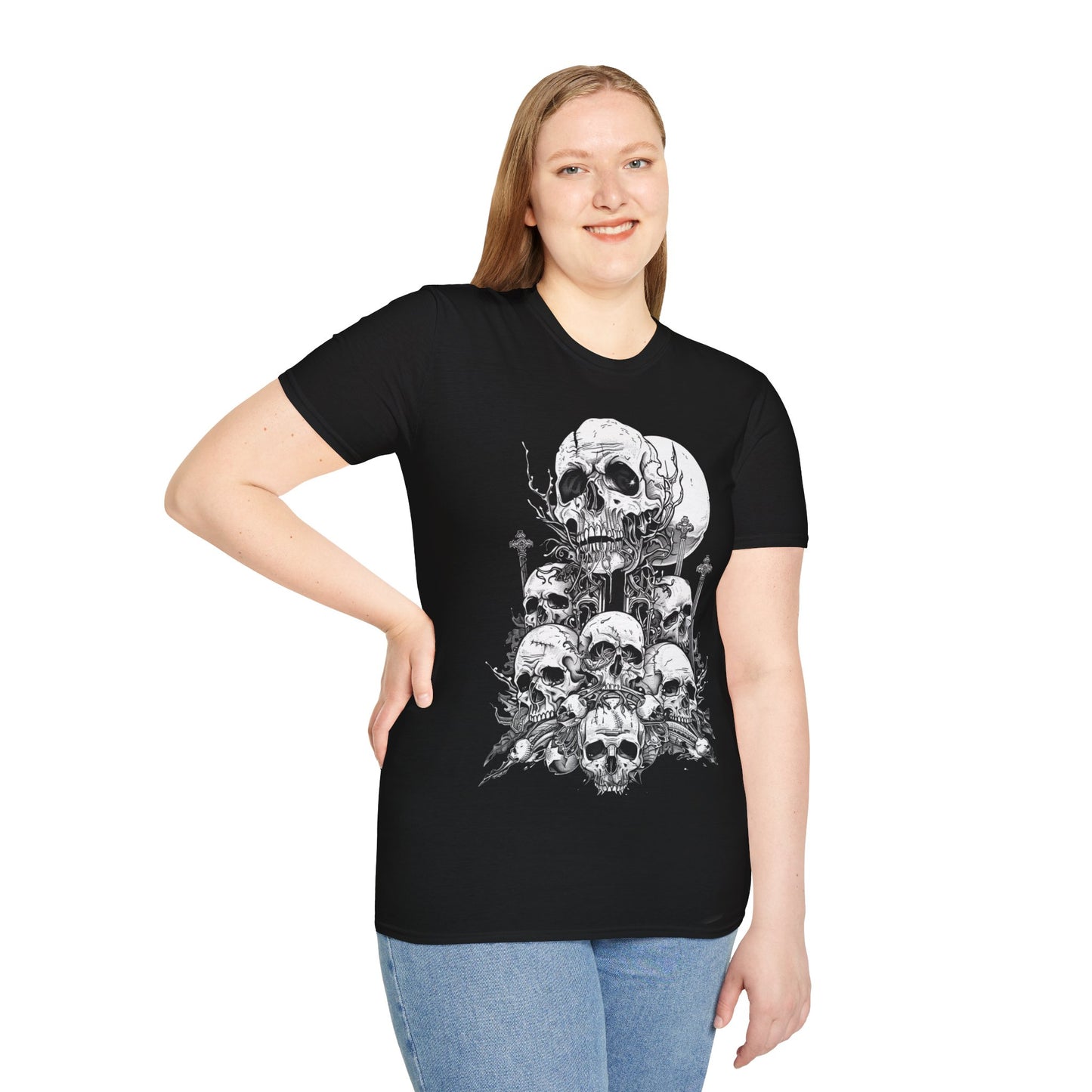 Tower of Skulls, Death Metal Tee, Goth Tee, Horror Tee