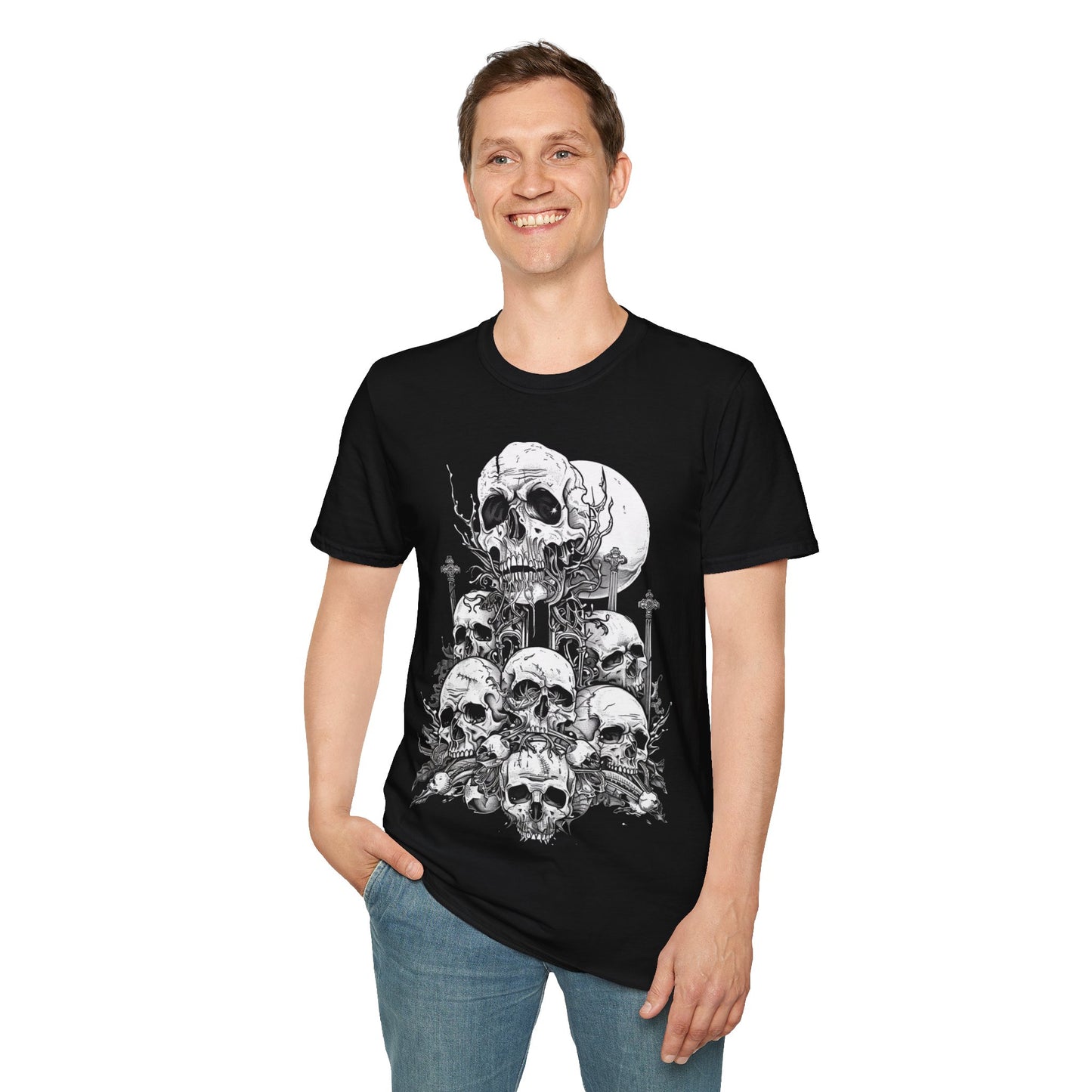 Tower of Skulls, Death Metal Tee, Goth Tee, Horror Tee