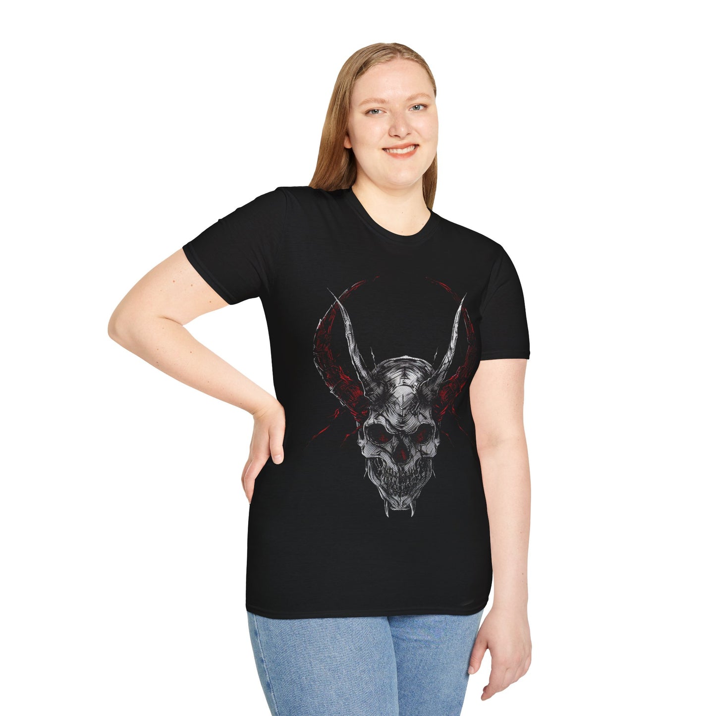 Hell Horns, Death Metal Tee, Goth Tee, Horror Tee