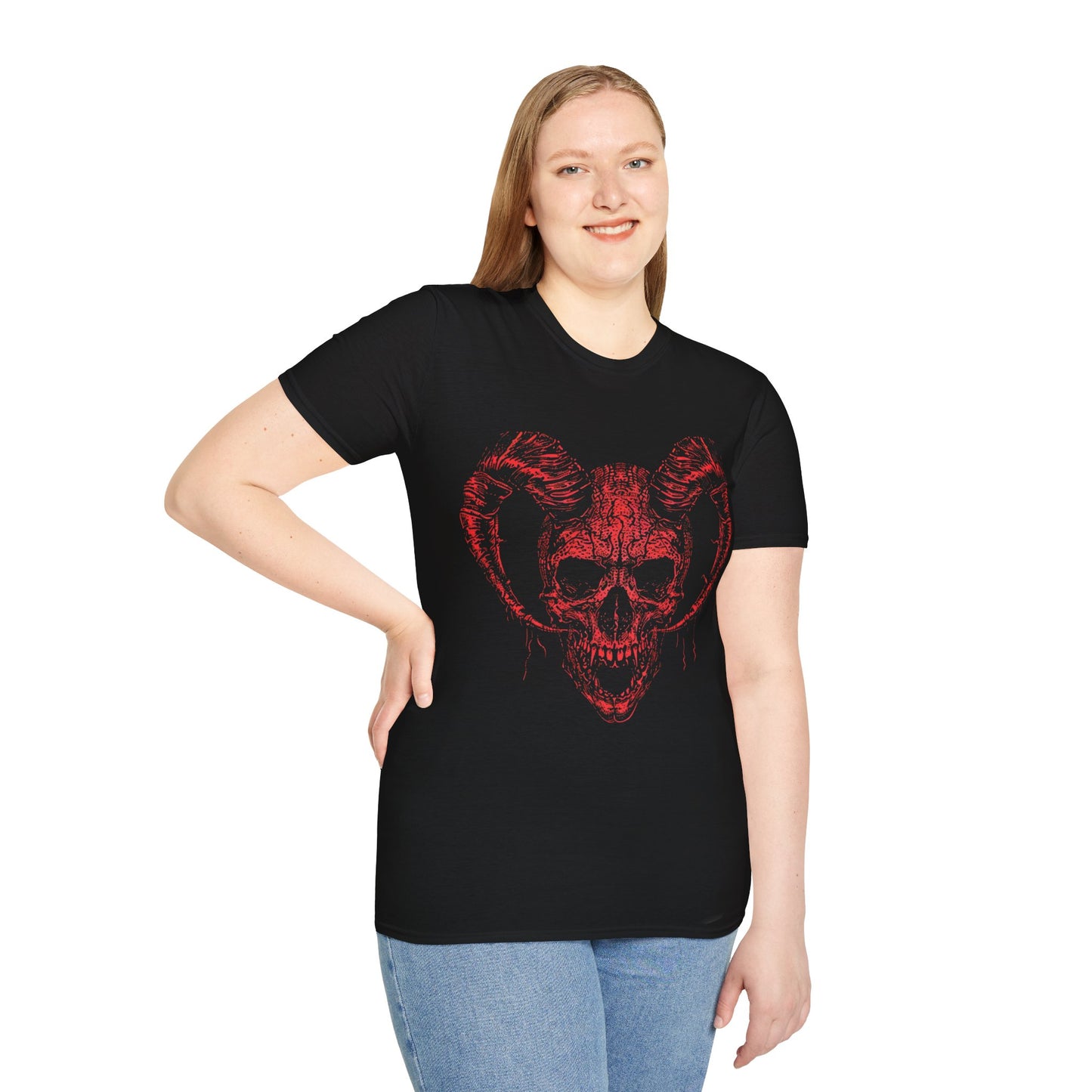 Demon Horns Reign, Death Metal Tee, Goth Tee, Horror Tee