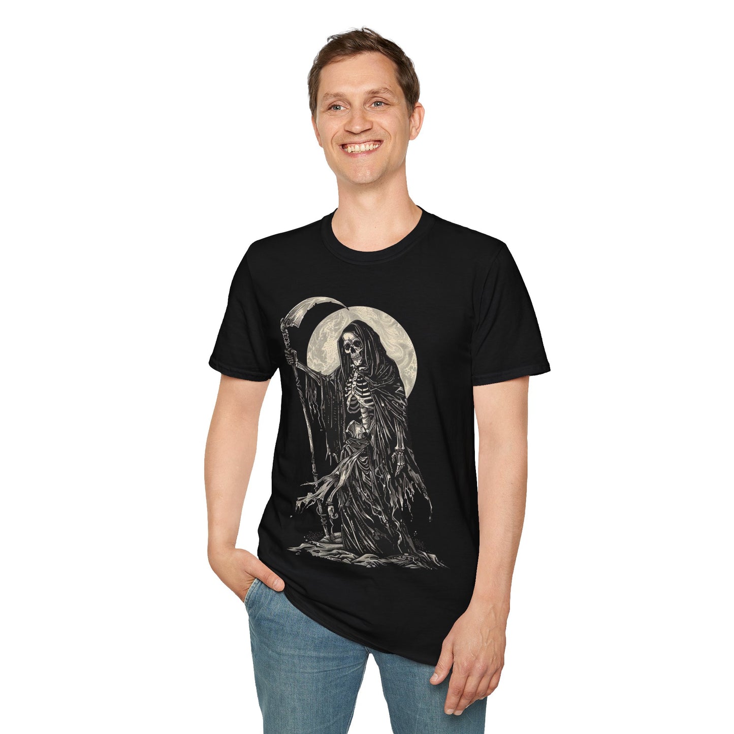 Moonlit Reaper, Death Metal Tee, Goth Tee, Horror Tee