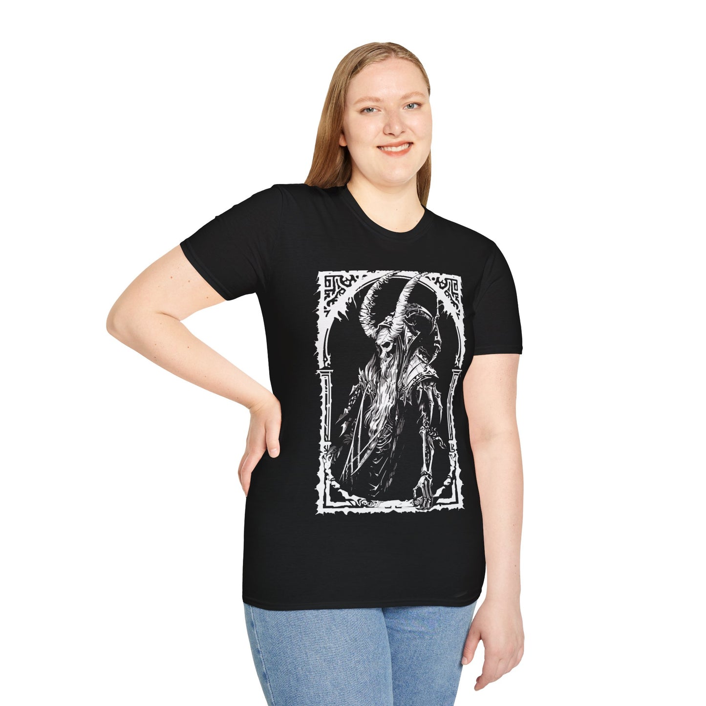 Horned Reaper, Death Metal Tee, Goth Tee, Horror Tee