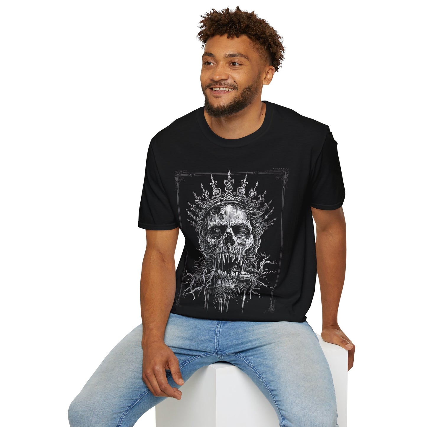 Zombie King Tee, Death Metal Graphic Tee 113, Death Metal Tee, Death Metal T-Shirt, Death Metal, Goth Tee, Goth T-Shirt, Goth, Goth, Grunge, Metal, Punk, Emo, Rock, Horror