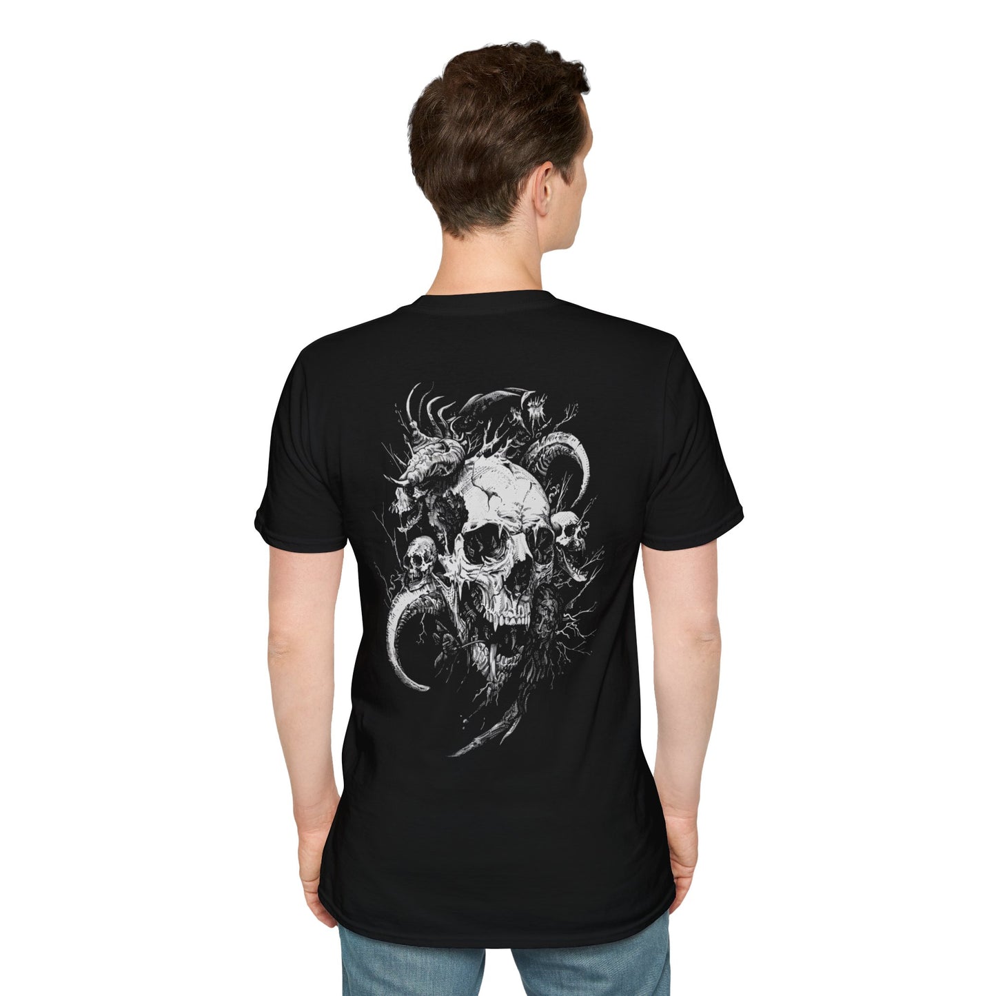 Infernal Skull, Death Metal Tee, Goth Tee, Horror Tee