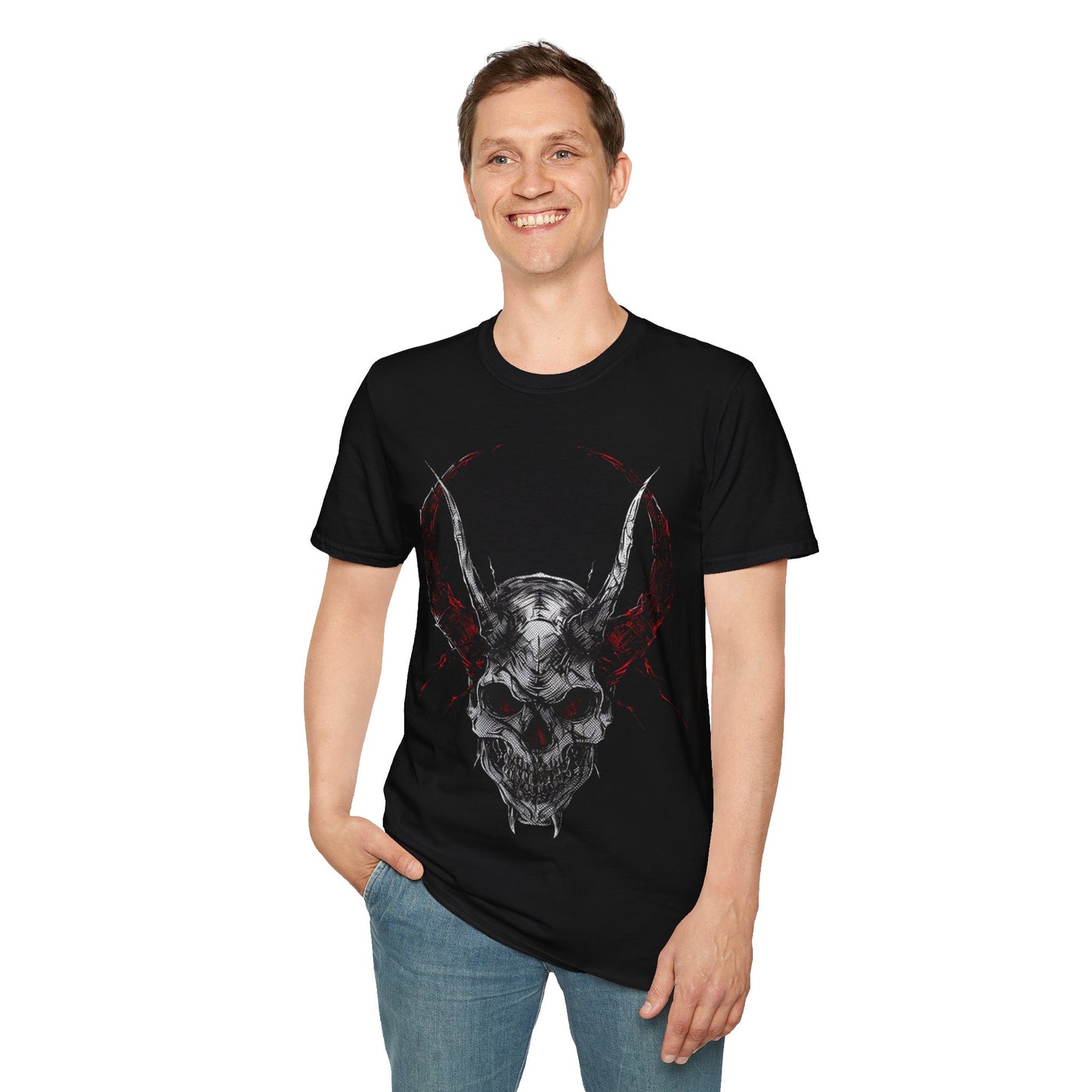 Hell Horns, Death Metal Tee, Goth Tee, Horror Tee