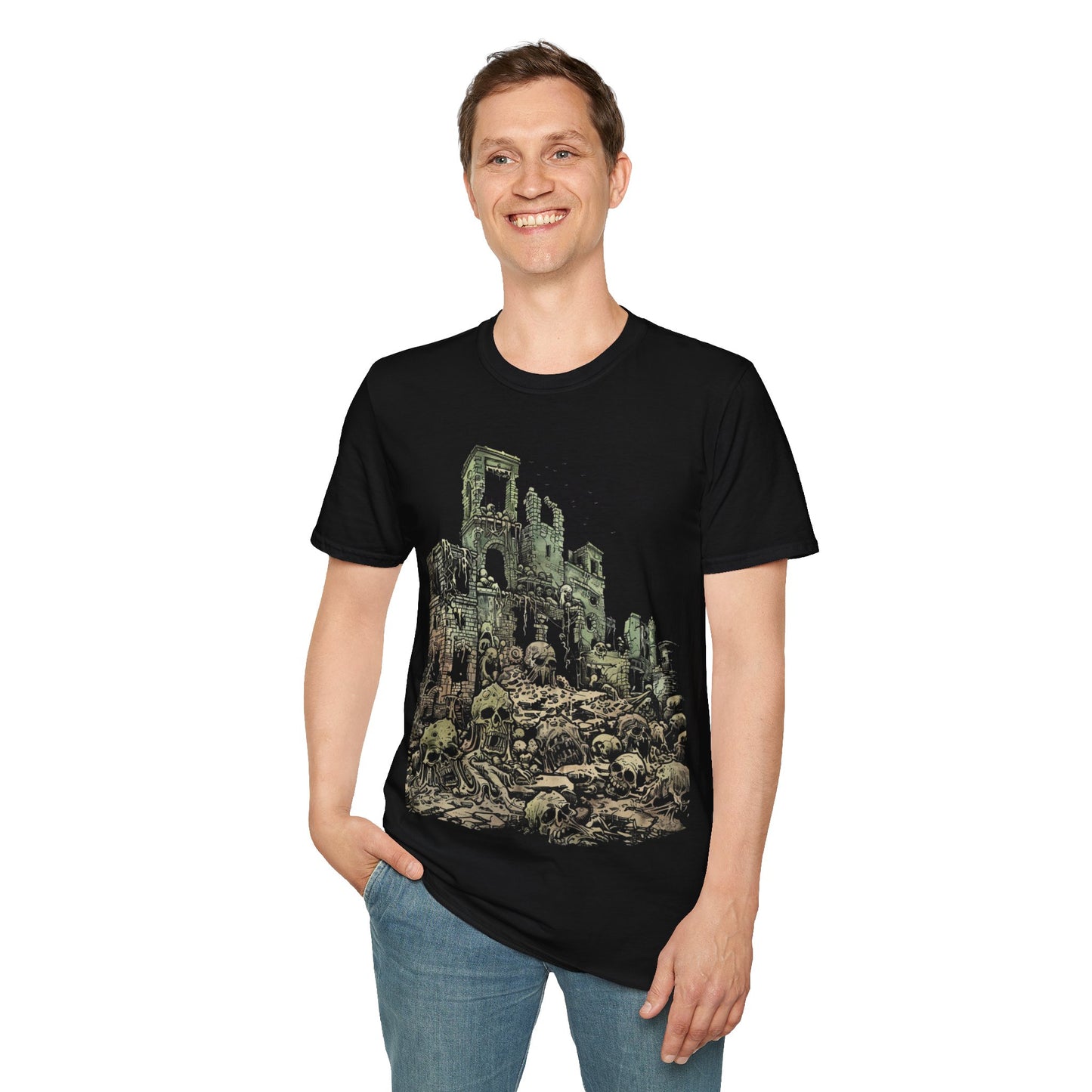 Death Fortress, Death Metal Tee, Goth Tee, Horror Tee