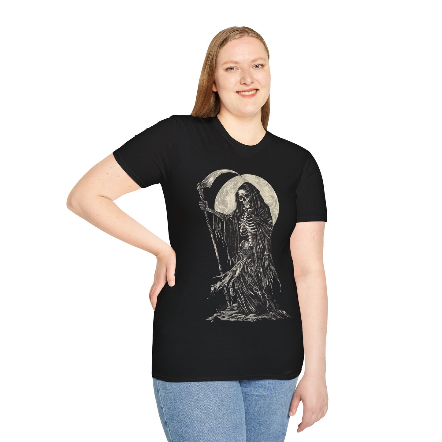 Moonlit Reaper, Death Metal Tee, Goth Tee, Horror Tee