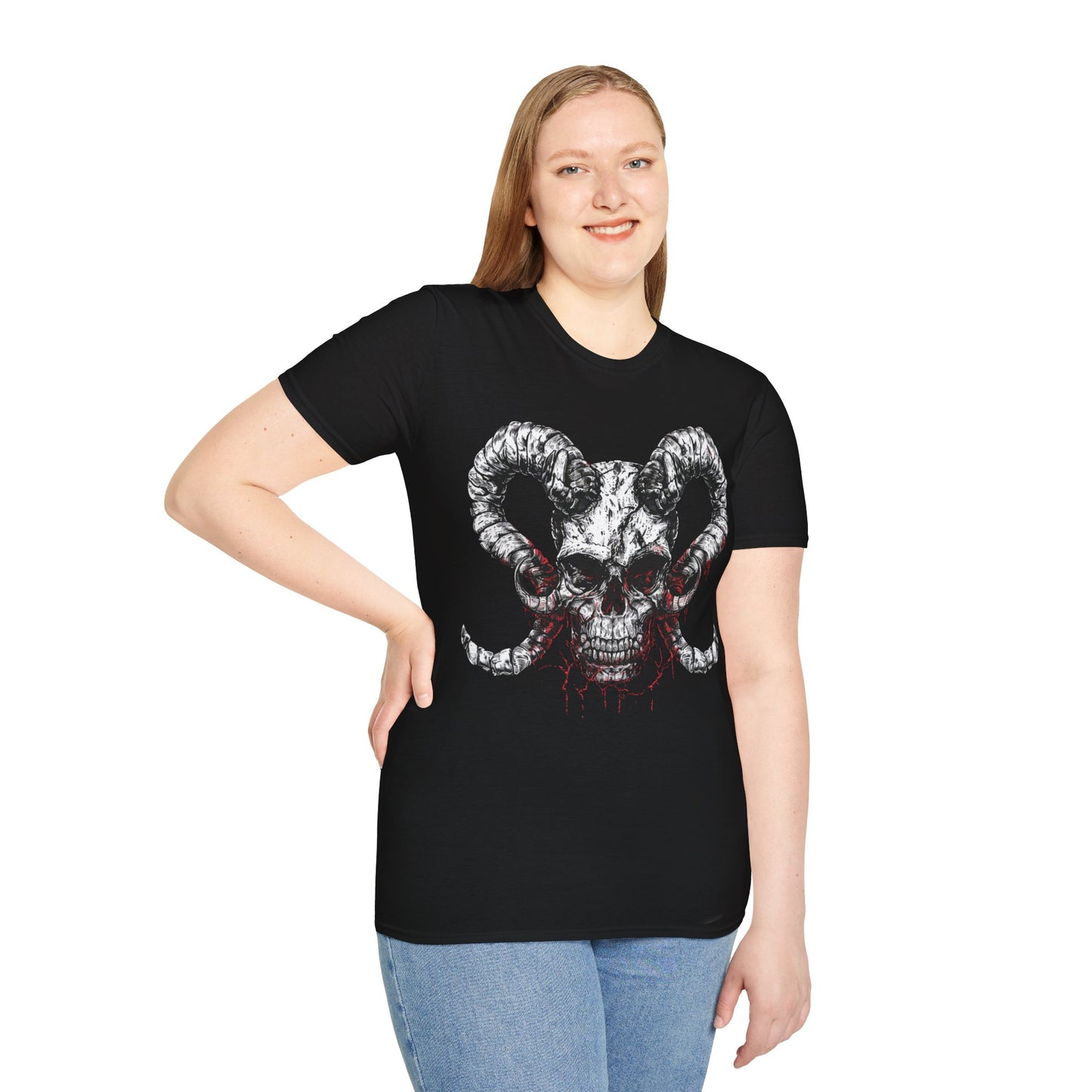 Hellbound Horns, Death Metal Tee, Goth Tee, Horror Tee