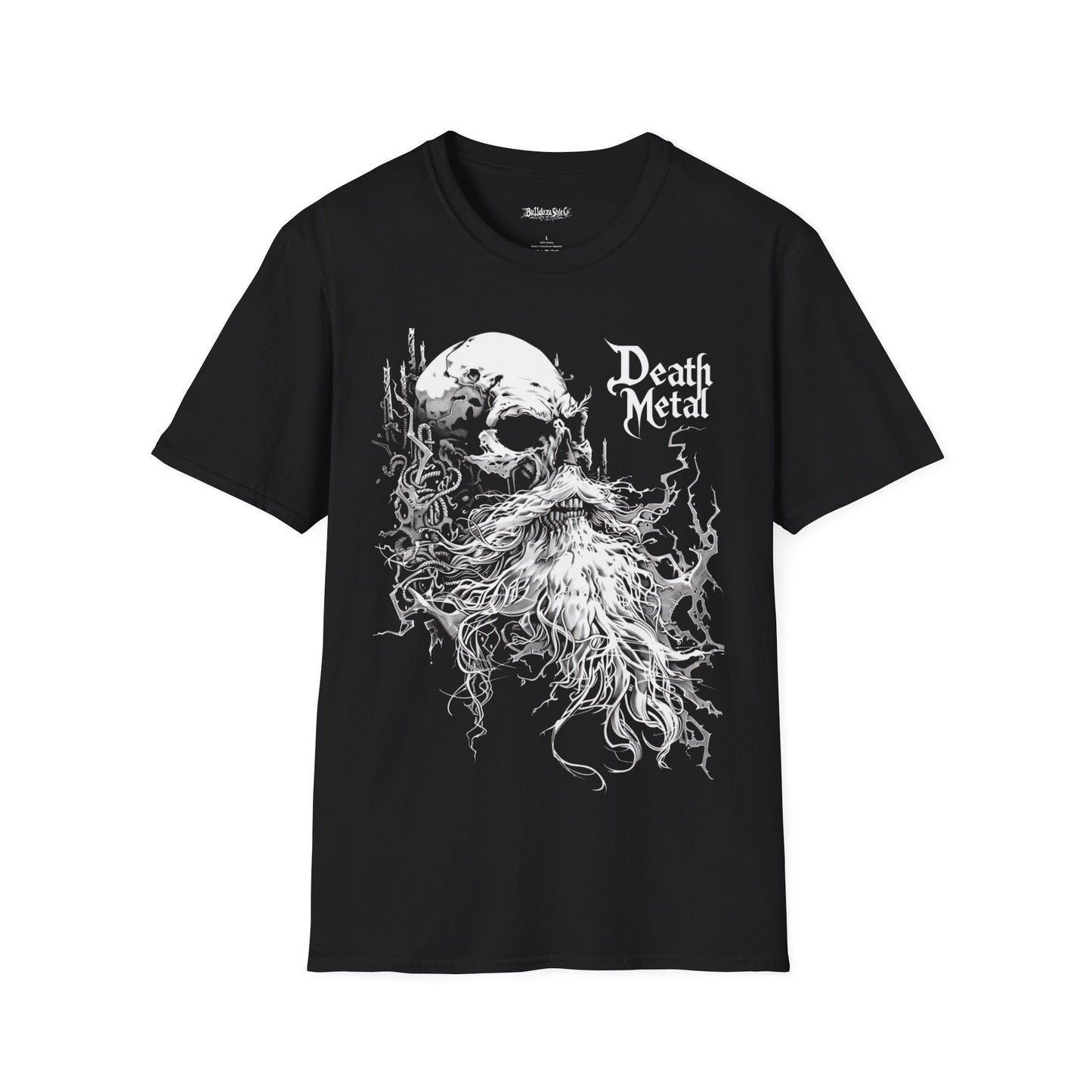 Bearded Skull, Death Metal Tee, Goth Tee, Horror Tee