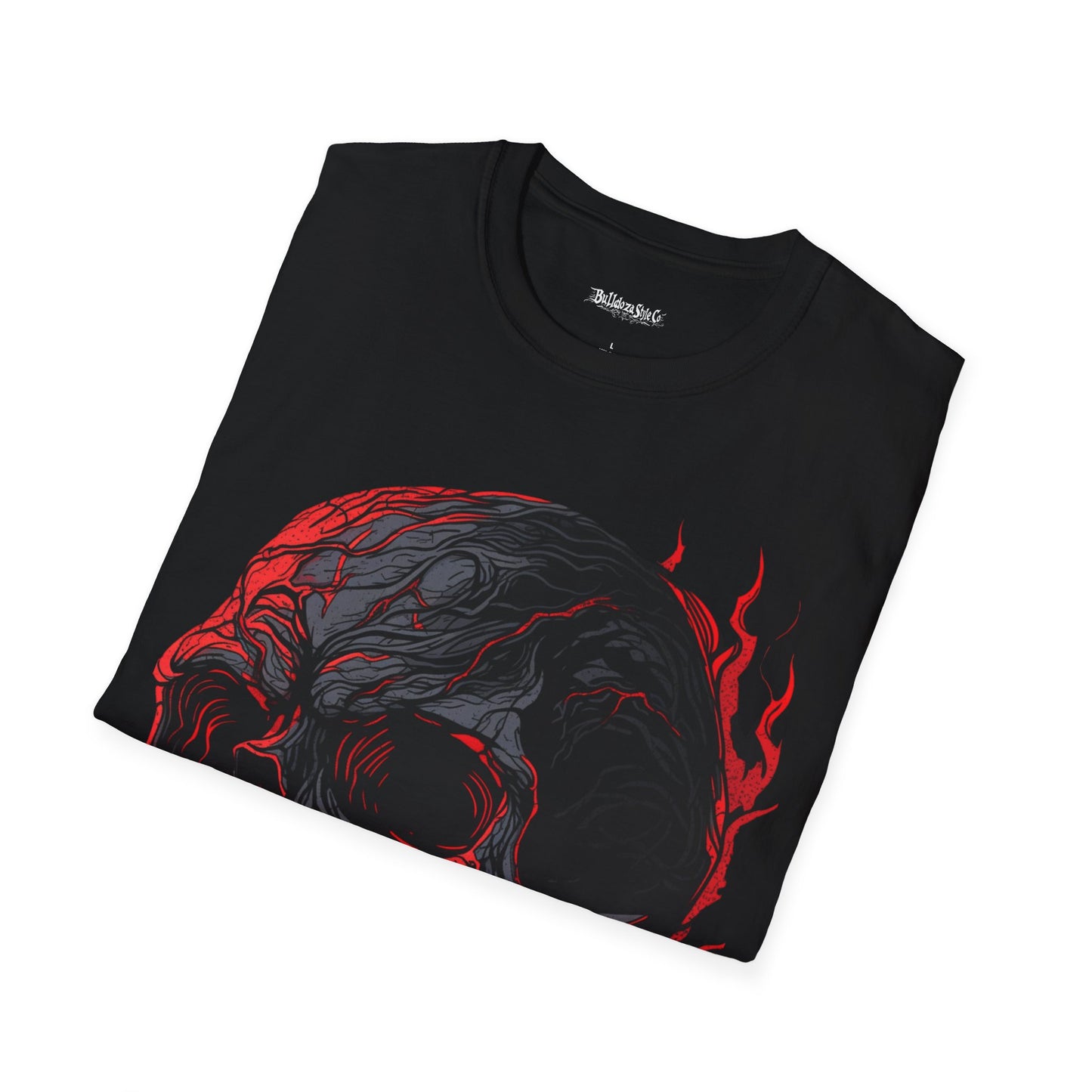 Infernal Skullflame, Death Metal Tee, Goth Tee, Horror Tee