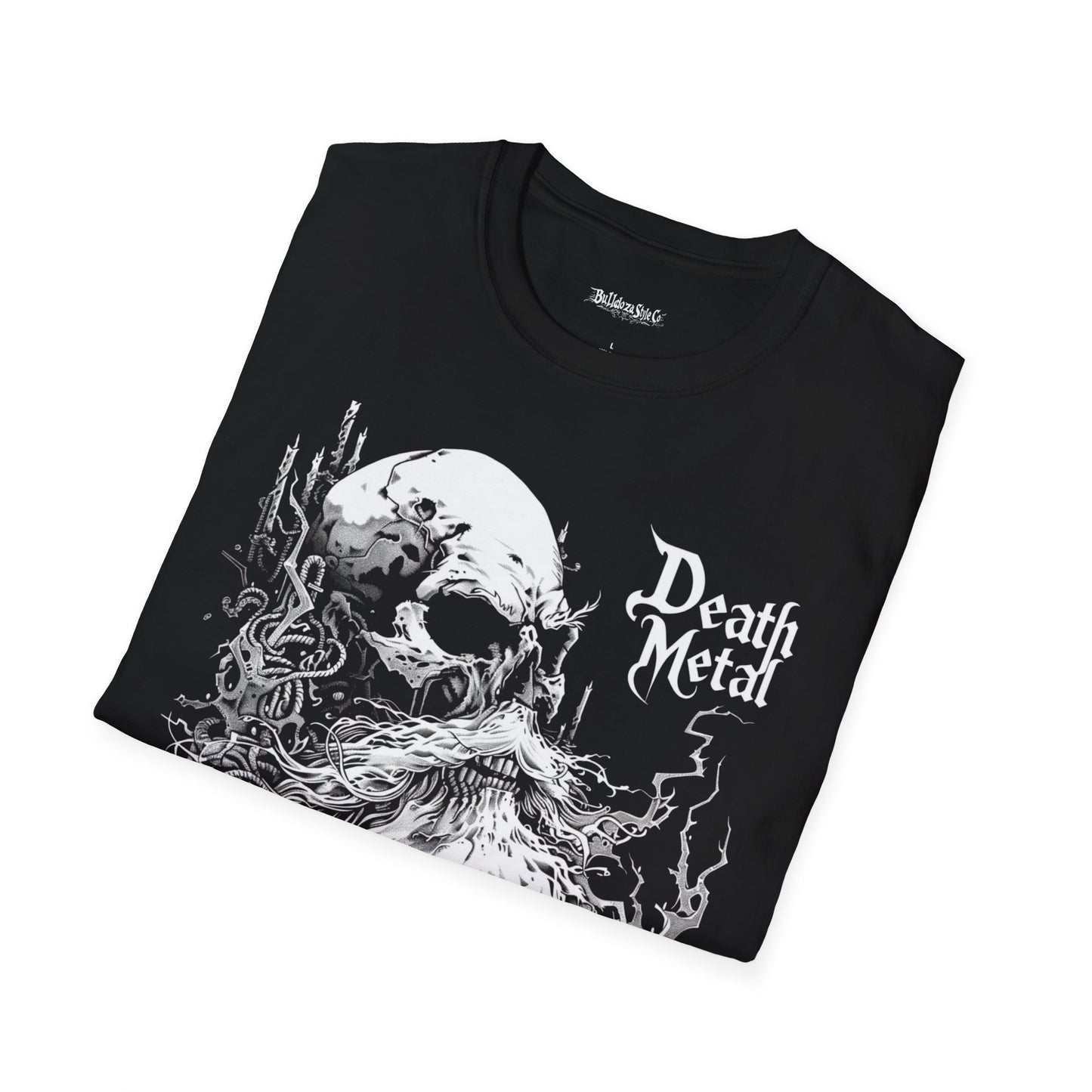 Bearded Skull, Death Metal Tee, Goth Tee, Horror Tee