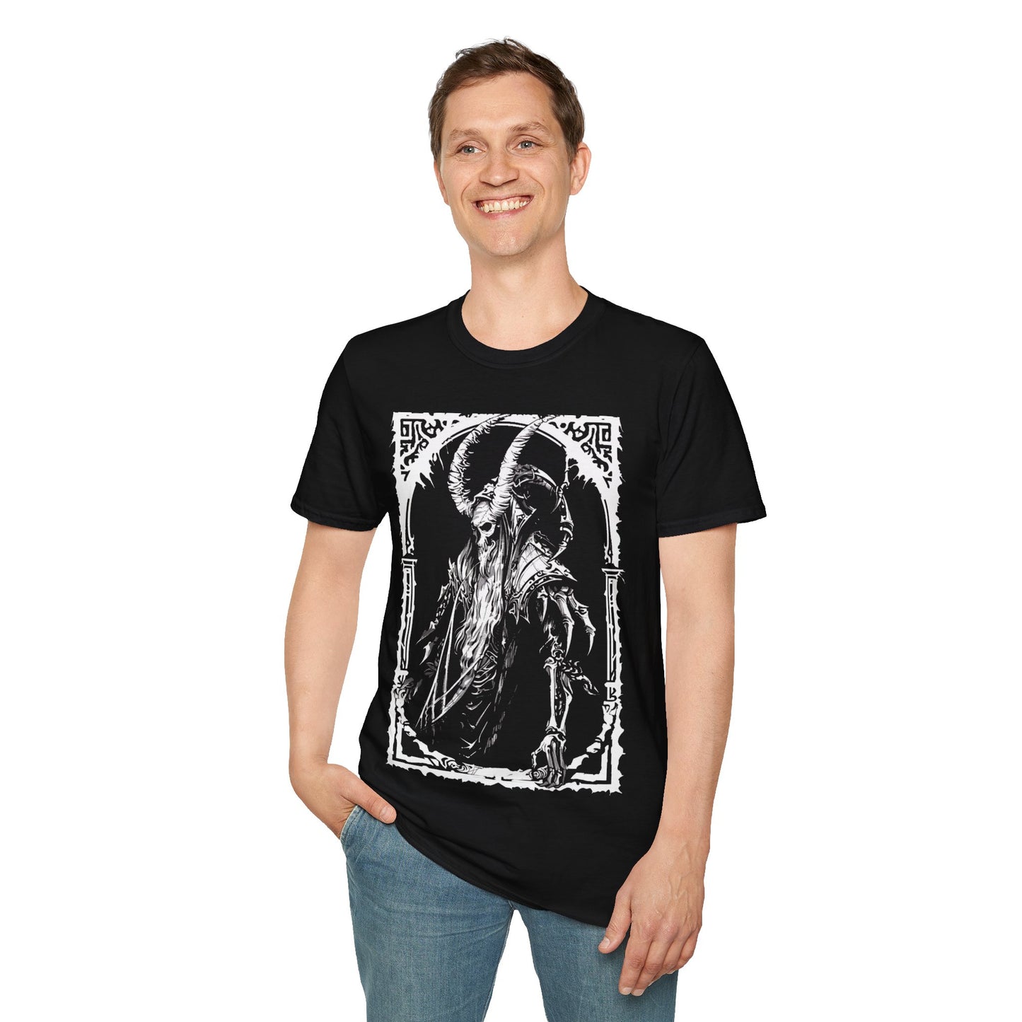 Horned Reaper, Death Metal Tee, Goth Tee, Horror Tee