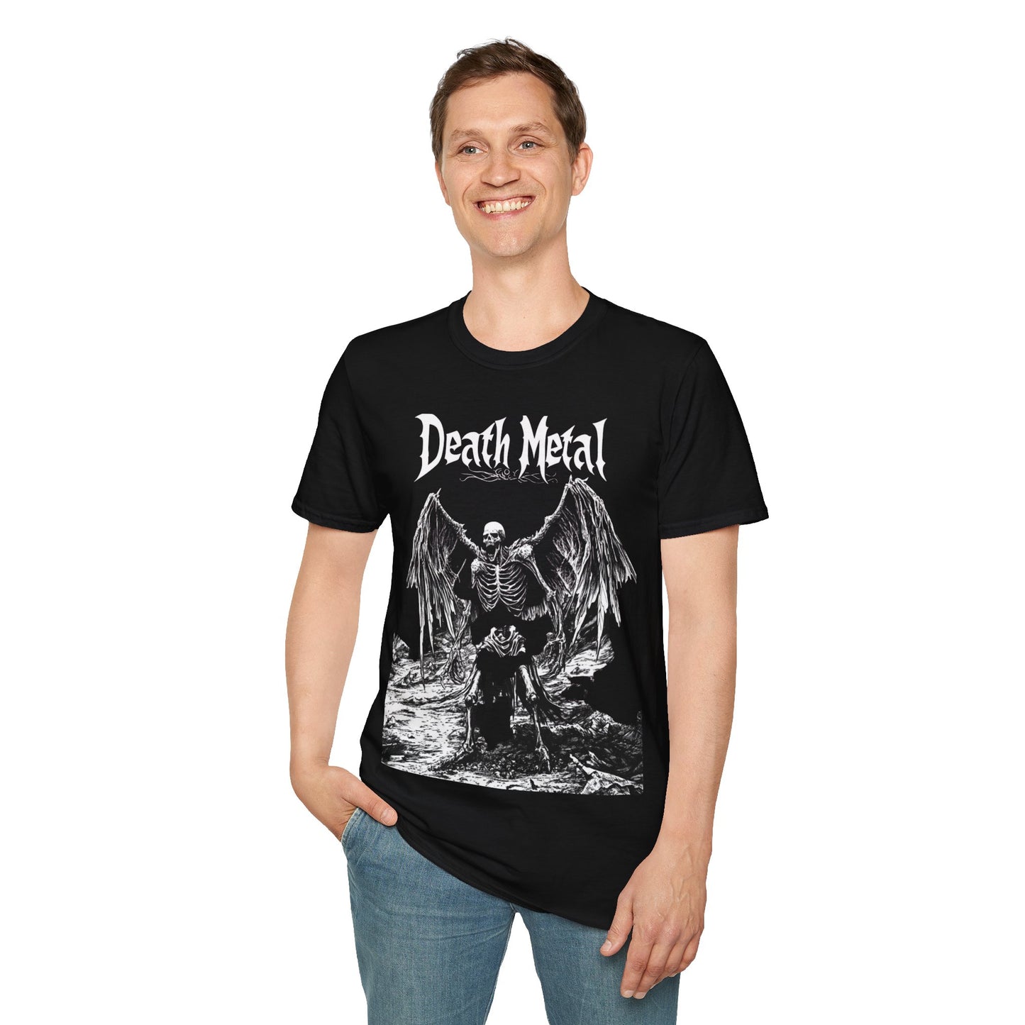 Winged Reaper, Death Metal Tee, Goth Tee, Horror Tee