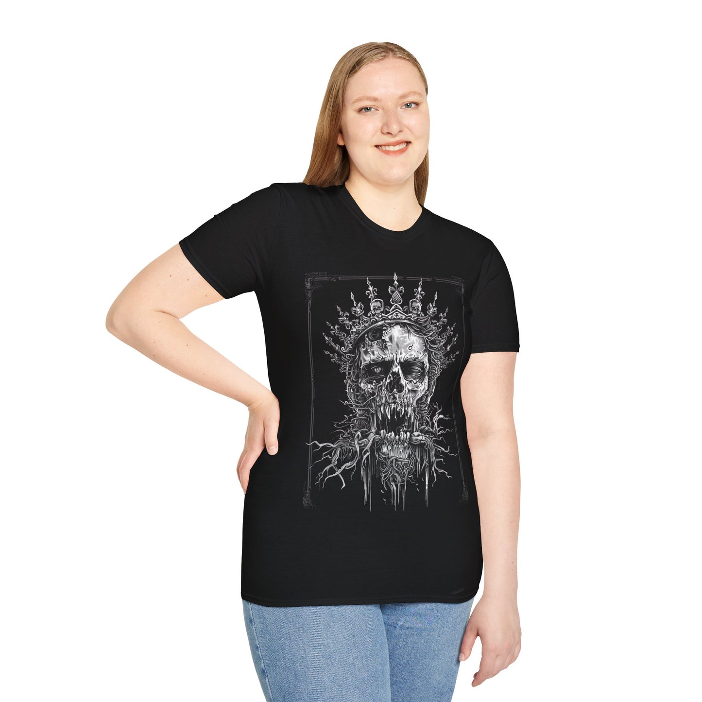 Zombie King Tee, Death Metal Graphic Tee 113, Death Metal Tee, Death Metal T-Shirt, Death Metal, Goth Tee, Goth T-Shirt, Goth, Goth, Grunge, Metal, Punk, Emo, Rock, Horror