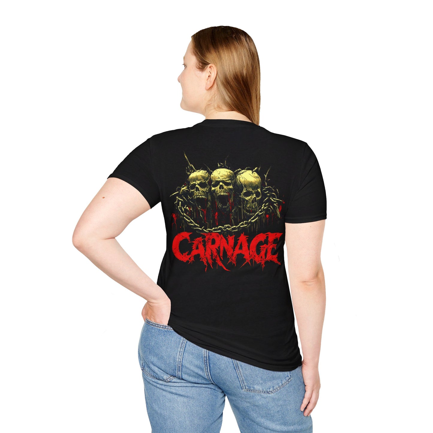 "CARNAGE" Death Metal Tee 4 , Death Metal Graphic Tee, Heavy Metal Tee, Heavy Metal, Goth T-Shirt, Goth, Goth, Grunge, Metal, Punk, Emo, Rock, Horror