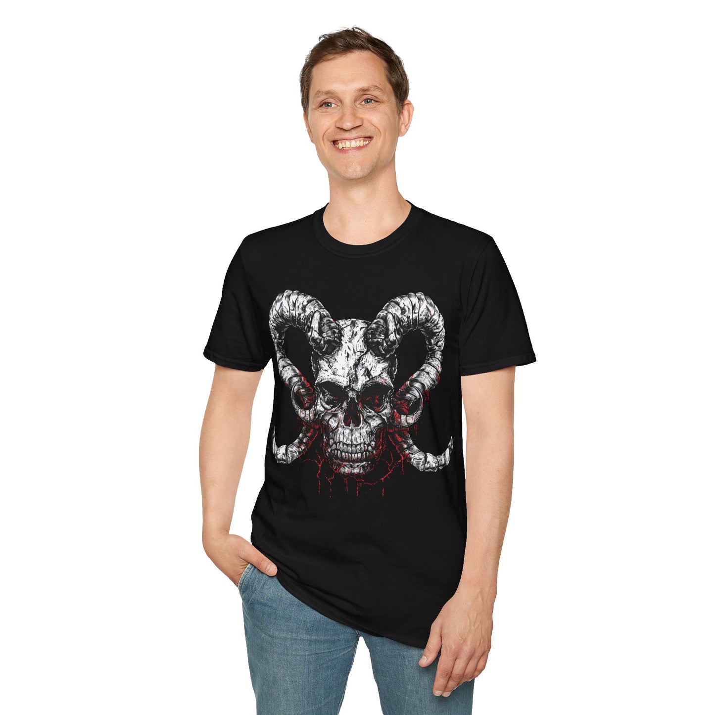 Hellbound Horns, Death Metal Tee, Goth Tee, Horror Tee