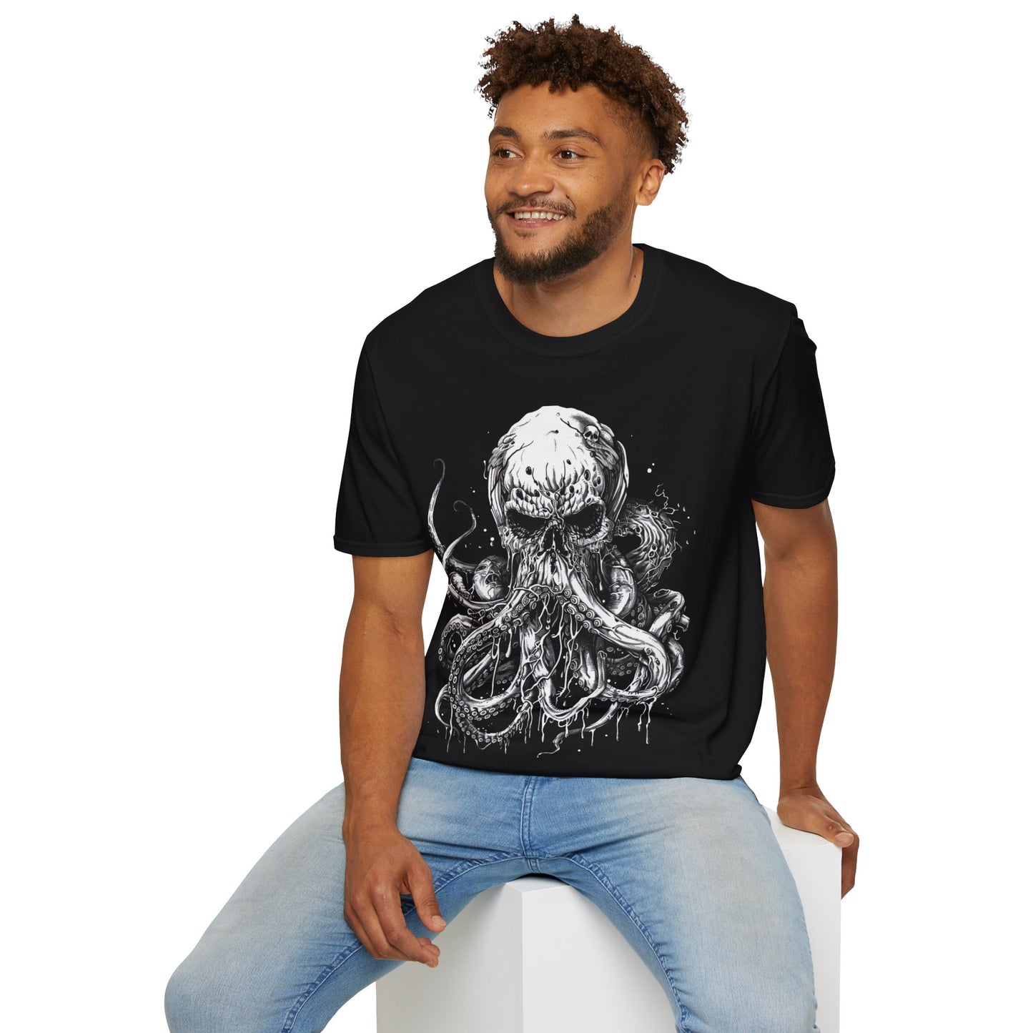 Kraken Skull, Death Metal Tee, Goth Tee, Horror Tee