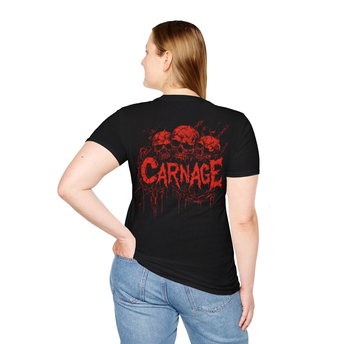 "CARNAGE" Death Metal Tee 6 , Death Metal Graphic Tee, Heavy Metal Tee, Heavy Metal, Goth T-Shirt, Goth, Goth, Grunge, Metal, Punk, Emo, Rock, Horror