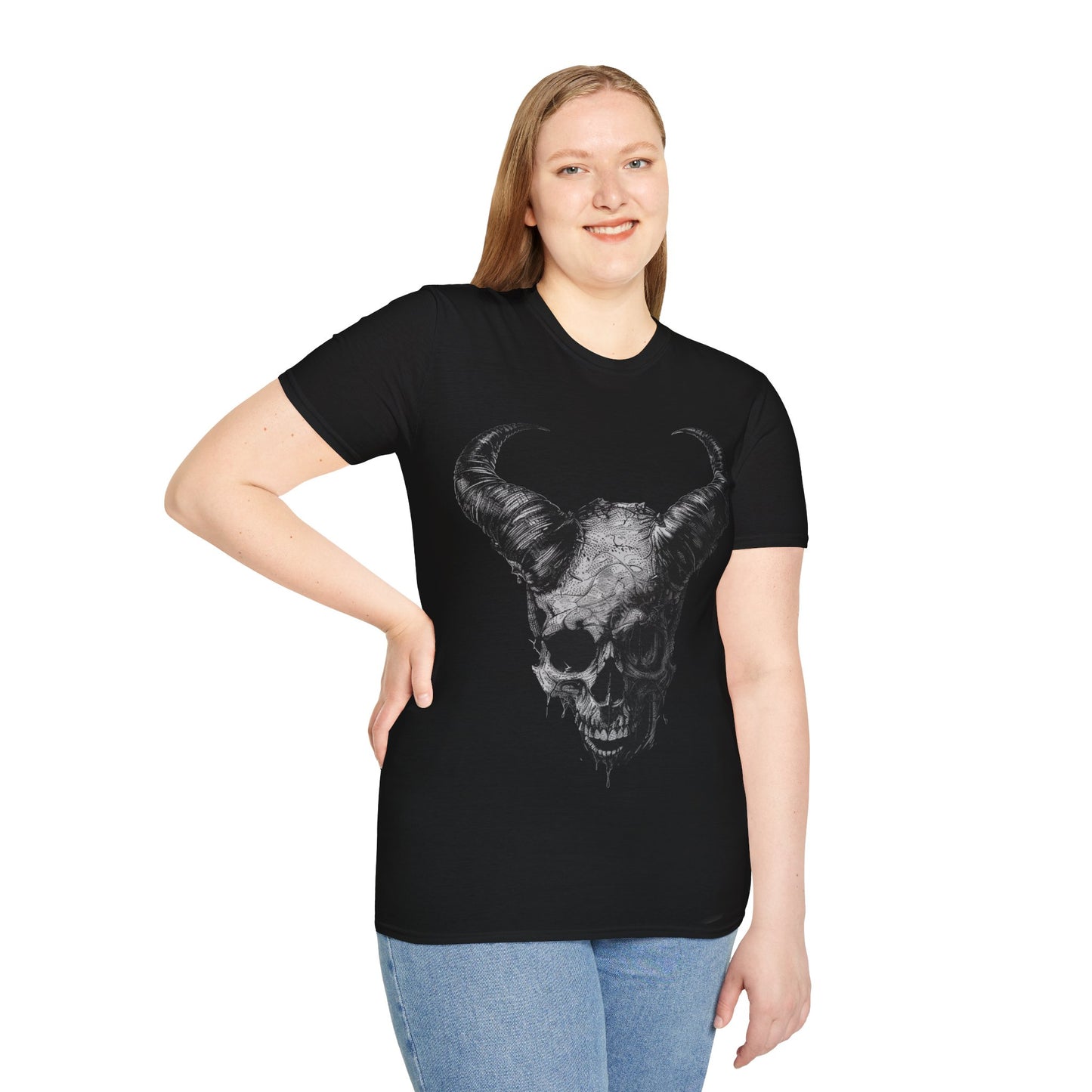 Horned Wrath, Death Metal Tee, Goth Tee, Horror Tee