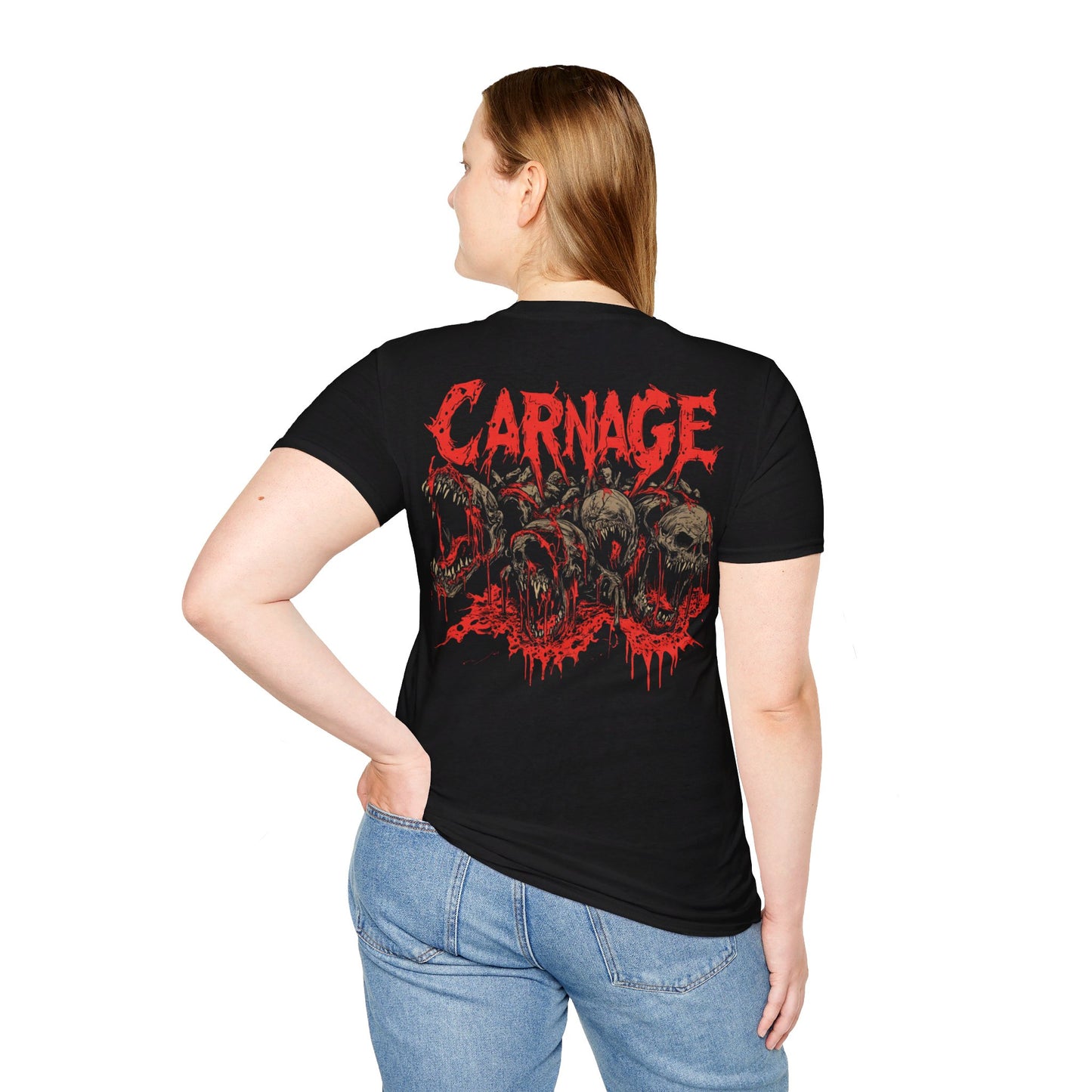 "CARNAGE" Death Metal Tee 2 , Death Metal Graphic Tee, Heavy Metal Tee, Heavy Metal, Goth T-Shirt, Goth, Goth, Grunge, Metal, Punk, Emo, Rock, Horror