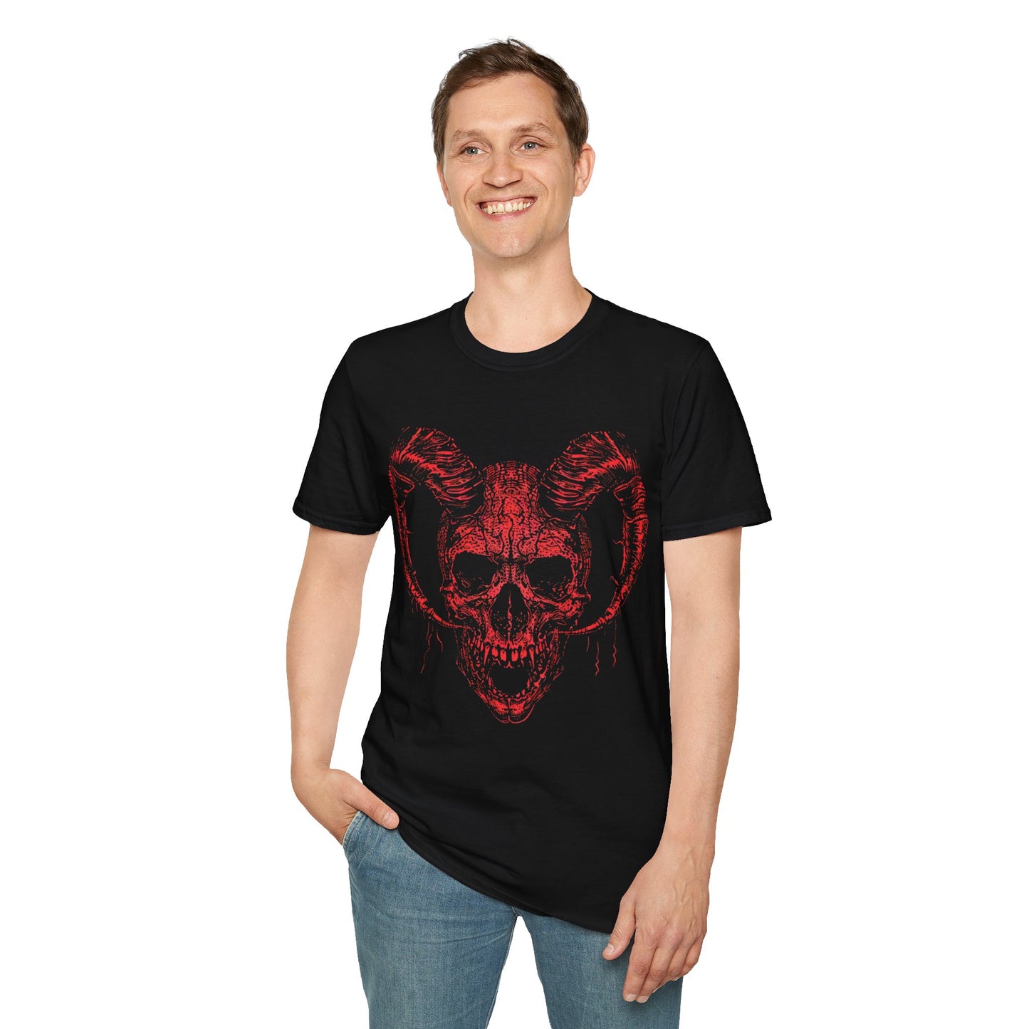 Demon Horns Reign, Death Metal Tee, Goth Tee, Horror Tee