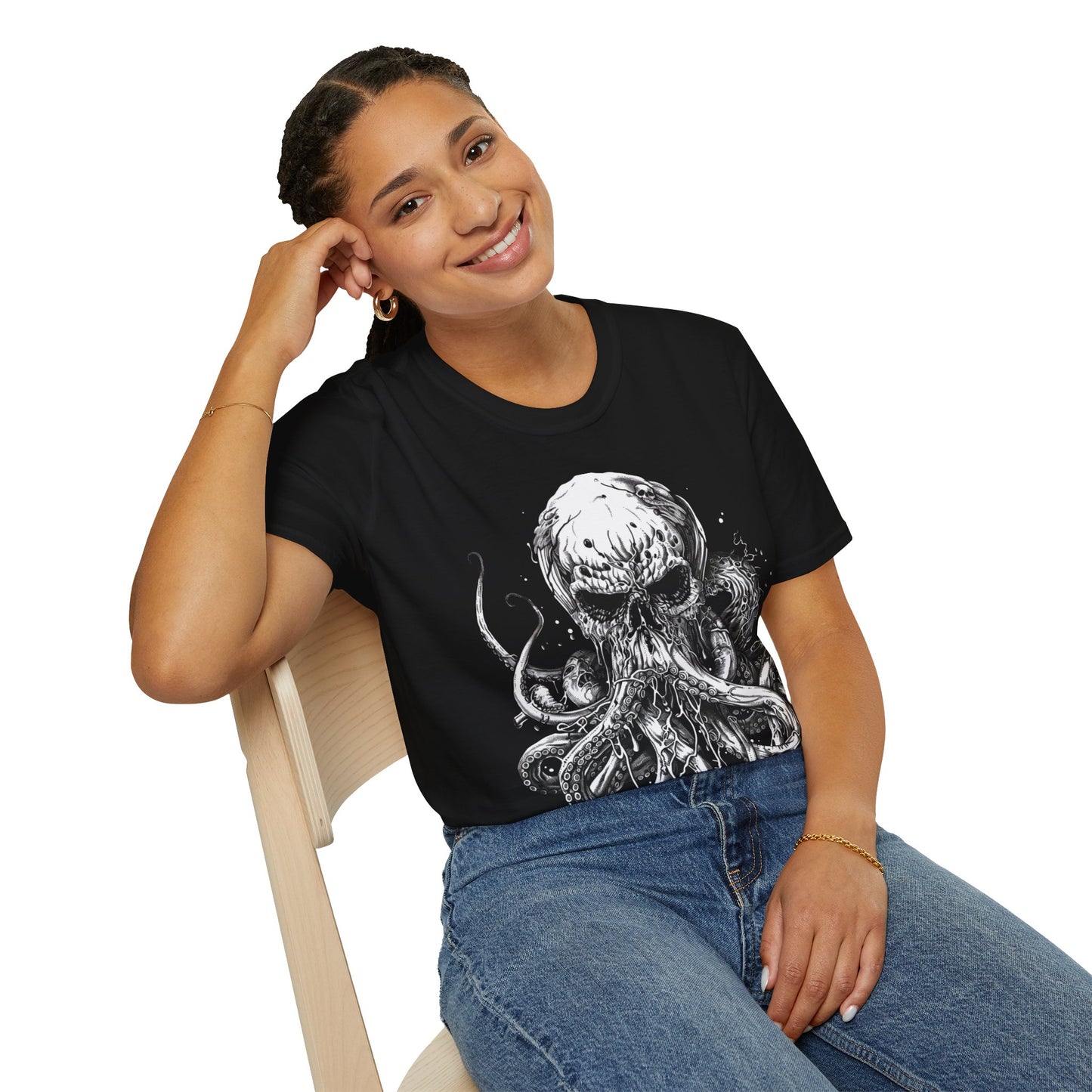 Kraken Skull, Death Metal Tee, Goth Tee, Horror Tee