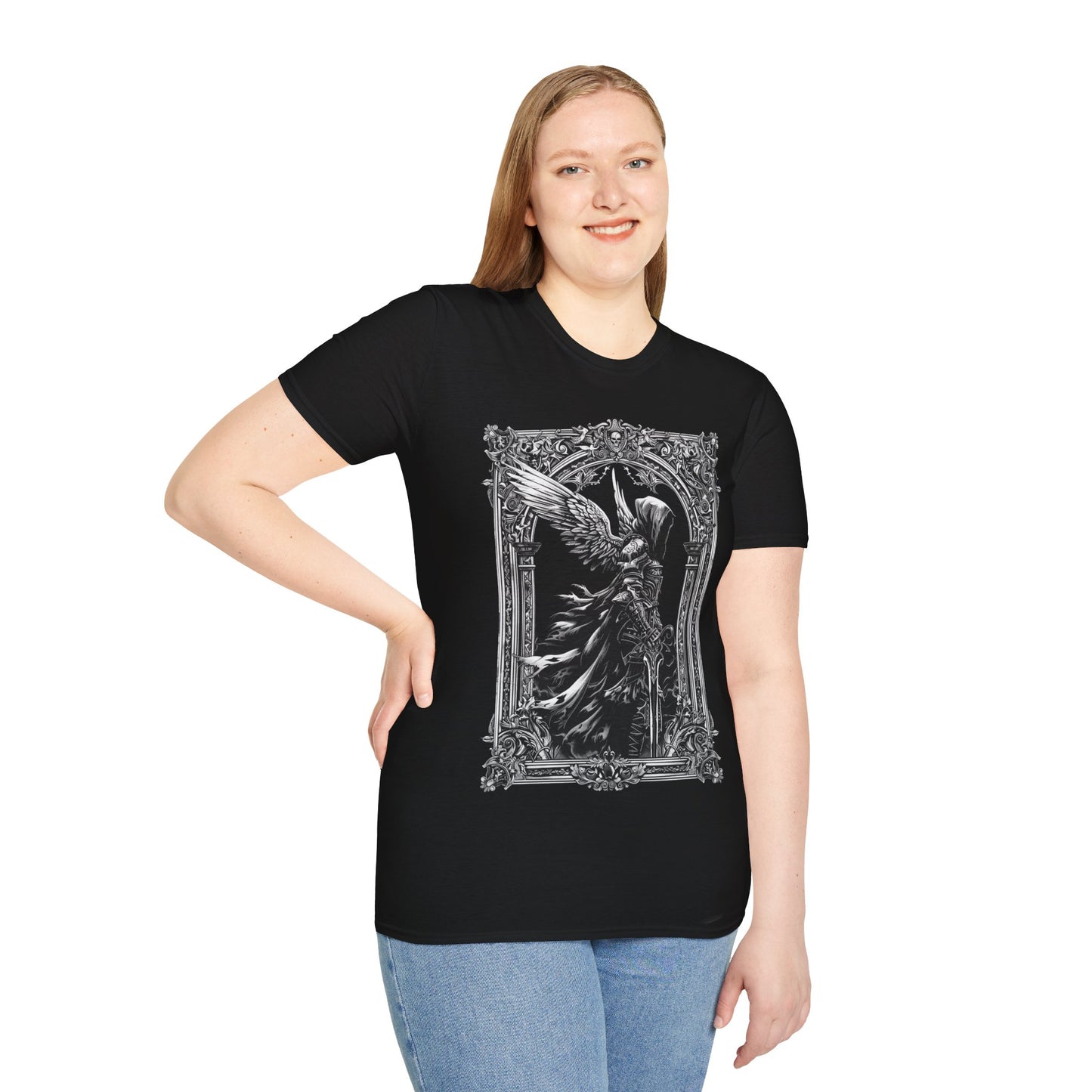 Fallen Seraph, Death Metal Tee, Goth Tee, Horror Tee