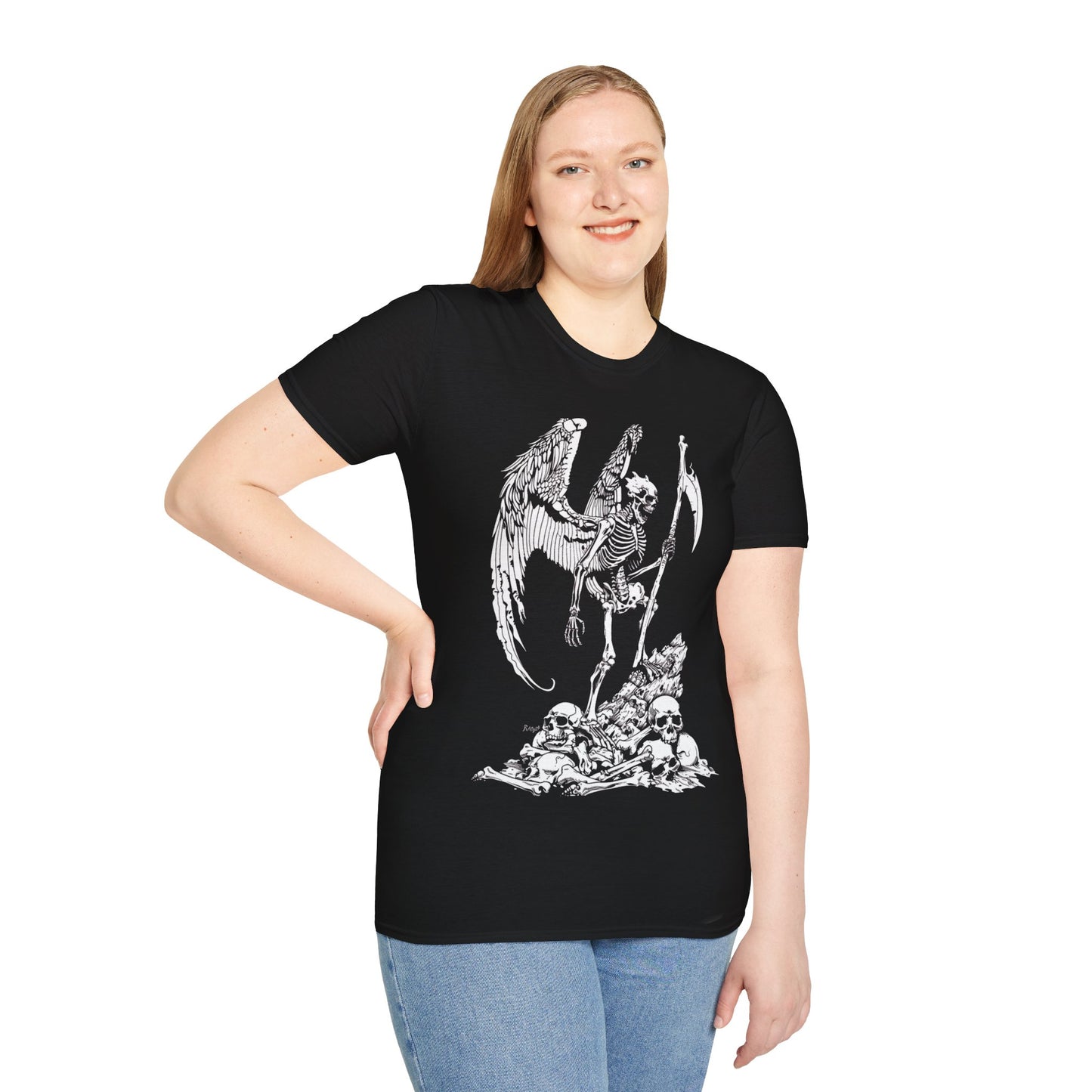 Reaper's Wings, Death Metal Tee, Goth Tee, Horror Tee