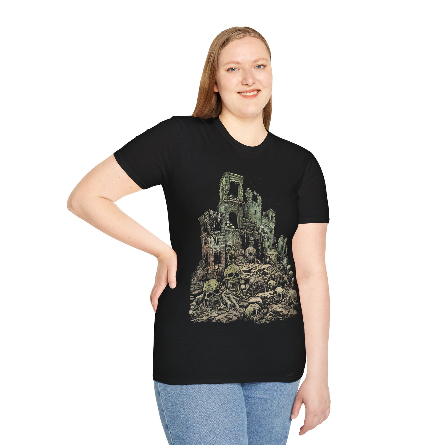 Death Fortress, Death Metal Tee, Goth Tee, Horror Tee