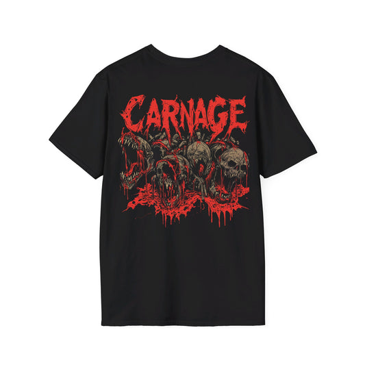 "CARNAGE" Death Metal Tee 2 , Death Metal Graphic Tee, Heavy Metal Tee, Heavy Metal, Goth T-Shirt, Goth, Goth, Grunge, Metal, Punk, Emo, Rock, Horror