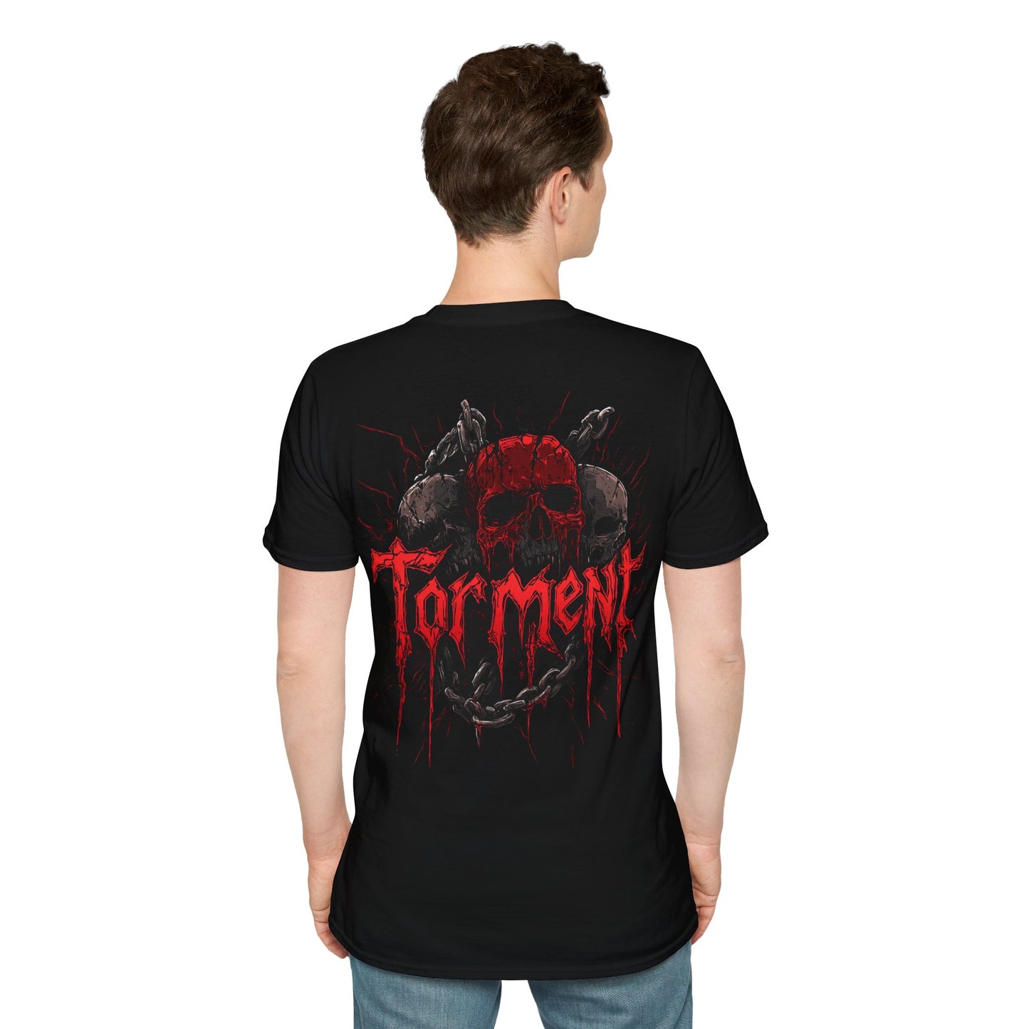 Crimson Skull Grip, Death Metal Tee, Goth Tee, Horror Tee