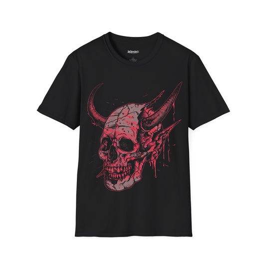 Infernal Cranium, Death Metal Tee, Goth Tee, Horror Tee