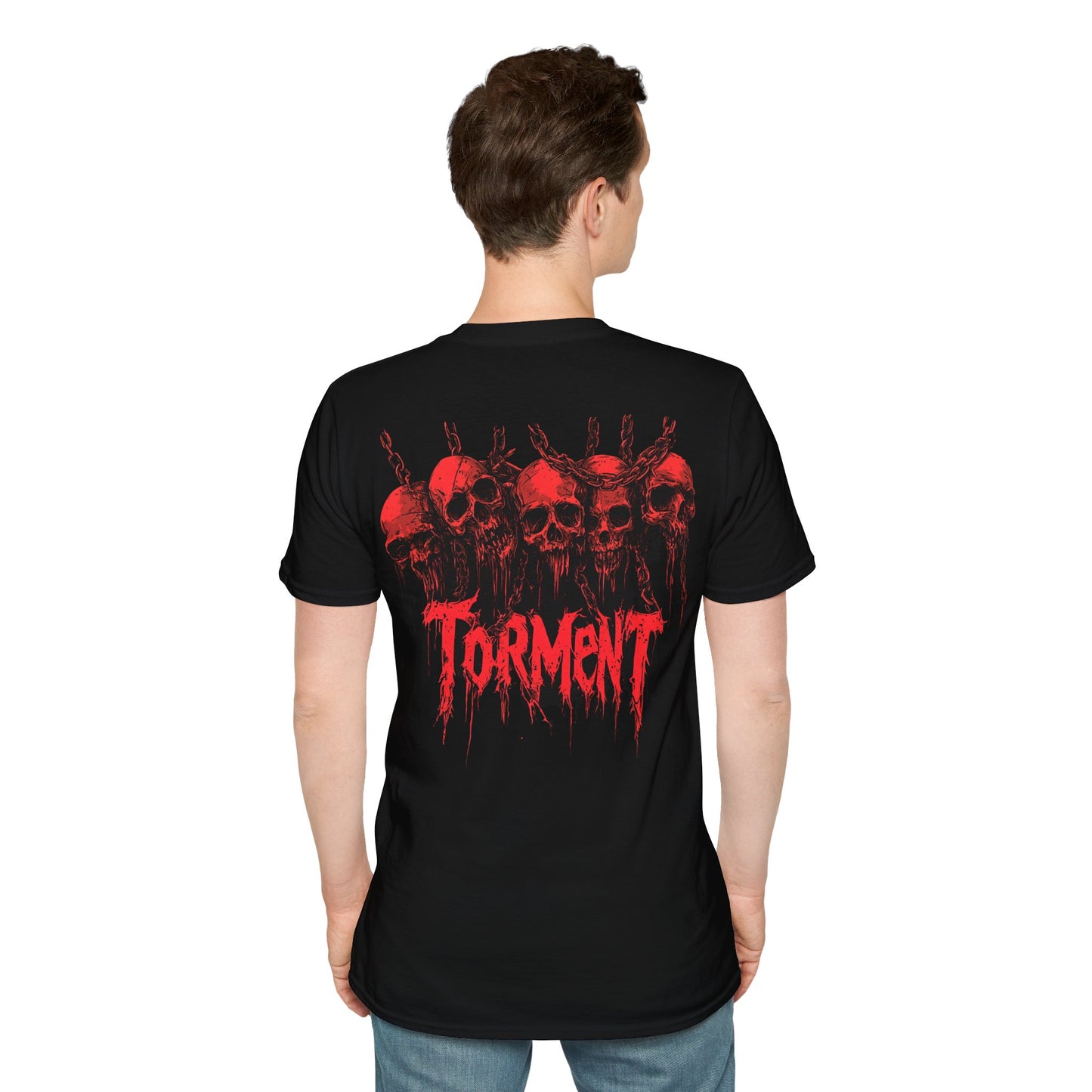 Red Skulls Fury, Death Metal Tee, Goth Tee, Horror Tee