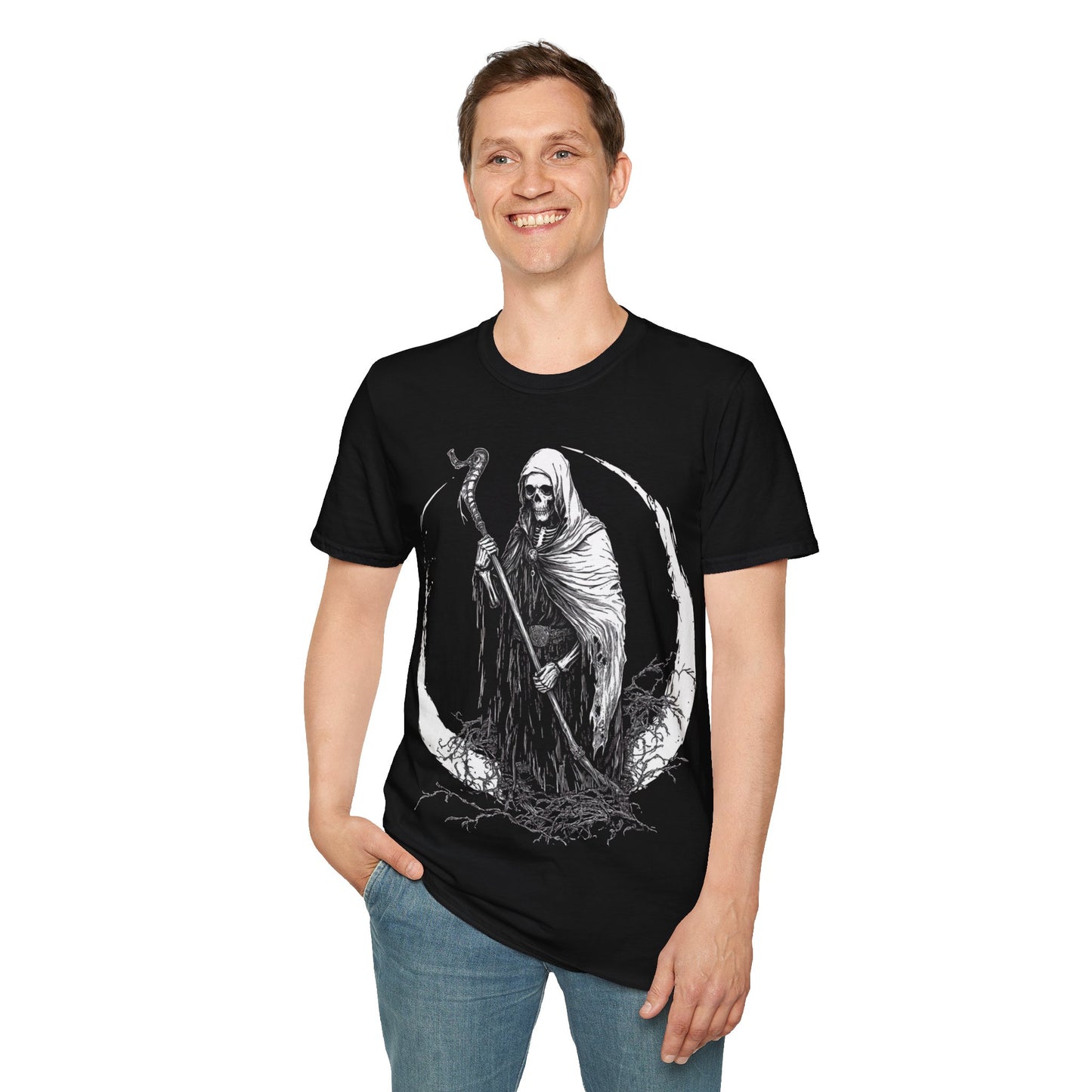 Lunar Reaper, Death Metal Tee, Goth Tee, Horror Tee