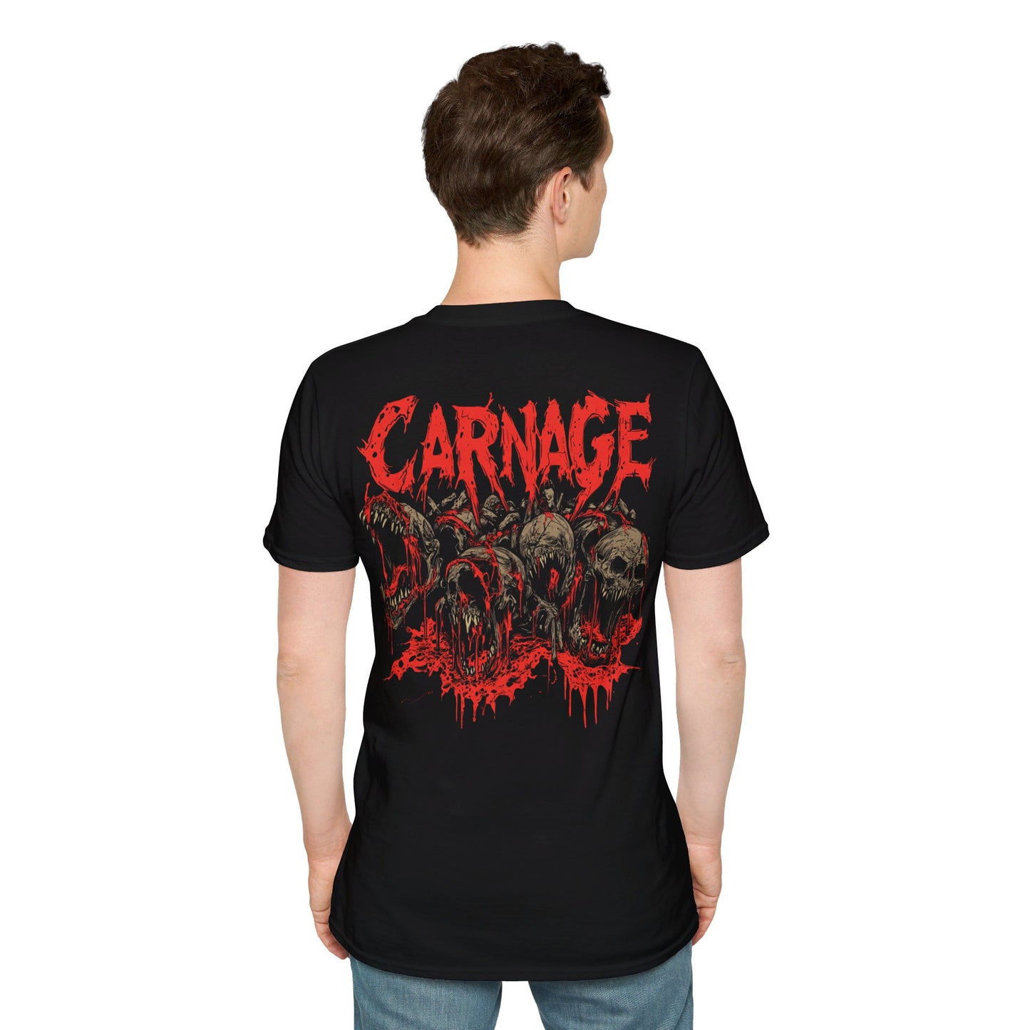 "CARNAGE" Death Metal Tee 2 , Death Metal Graphic Tee, Heavy Metal Tee, Heavy Metal, Goth T-Shirt, Goth, Goth, Grunge, Metal, Punk, Emo, Rock, Horror